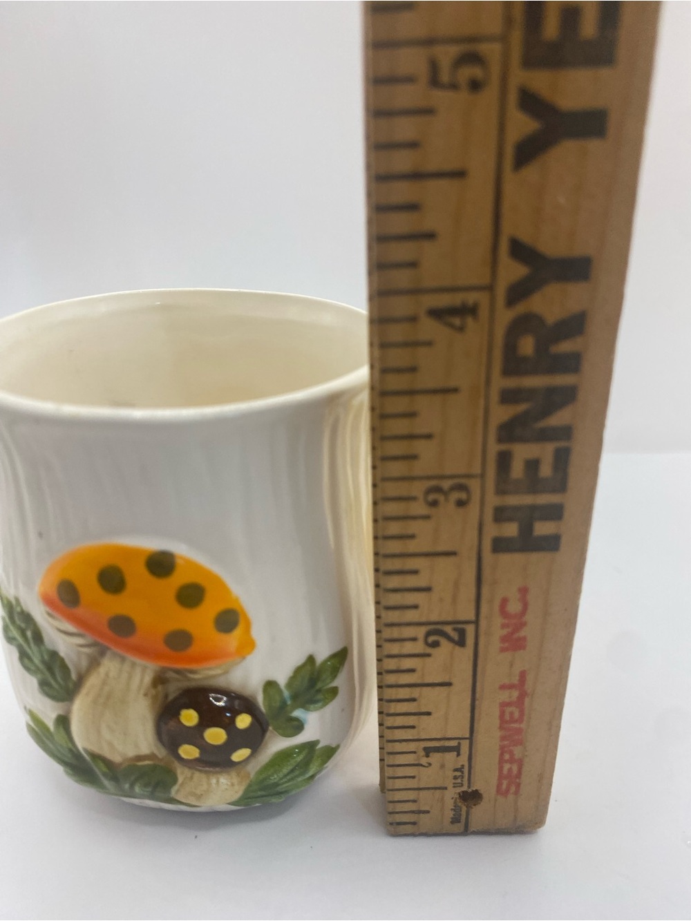 Vintage Merry Mushroom Ceramic Coffee Mug *Chipped* - Picture 12 of 14